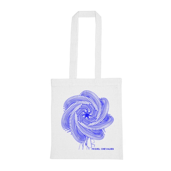 Tasche . DIGITAL BY NATURE . FRACTAL FLOWERS . Blau . edited by muse