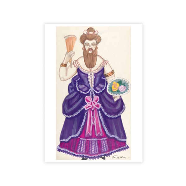 Print A4 . BEARDED LADY . edited by muse