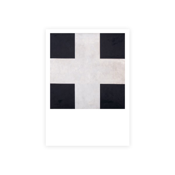 Postkarte Din A6 . SUPREMATISCHES KREUZ . edited by muse