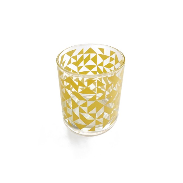 Glas . PLAY BAUHAUS TRIANGLES . TUMBLER . gelb
