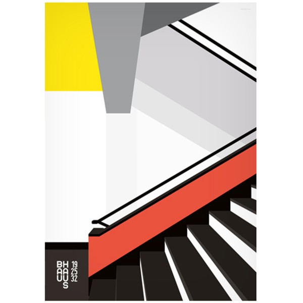 BAUHAUS TREPPENHAUS . Print A1 . edited by muse