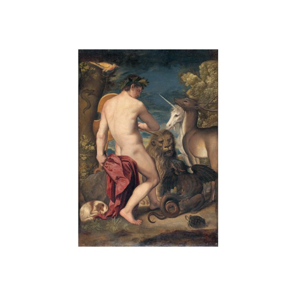 Postkarte Din A6 . ORPHEUS UND DIE TIERE . edited by muse