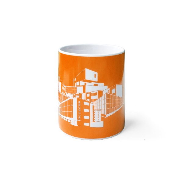 BAUHAUSSTADT . Kaffeebecher . Cluster . orange . edited by muse