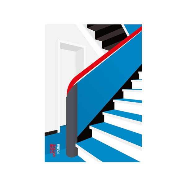 BAUHAUS TREPPENHAUS . FEININGER . Print . edited by muse