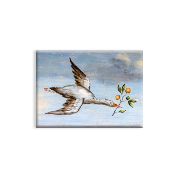 Magnet . GARTENREICH WÖRLITZ . STORCH MIT ORANGENZWEIG . edited by muse