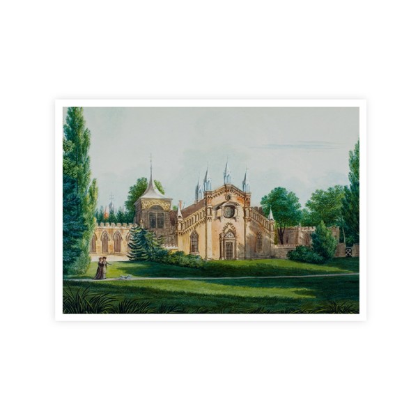 Print A4 . GARTENREICH WÖRLITZ . GOTISCHES HAUS, HISTORISCHE ANSICHT