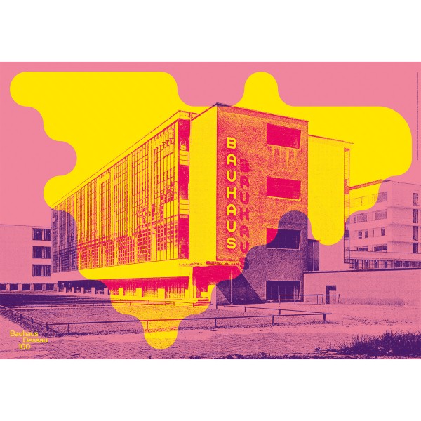 Poster . BAUHAUSGEBÄUDE . Bauhaus Dessau 100 . edited by muse