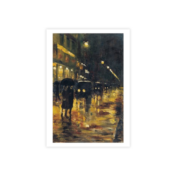 Postkarte Din A6 . AVANTGARDE . CAFÉ KÖNIG BEI NACHT . edited by muse