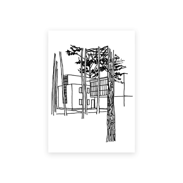 Postkarte Din A6 . ANTJE SCHIFFERS . MEISTERHAUS MUCHE . edited by muse