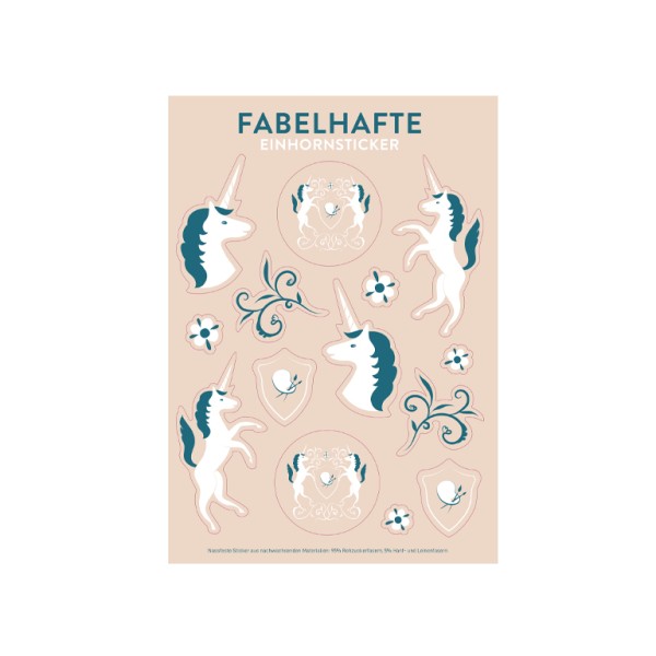 Stickerkarte . EINHORN WAPPEN . MICHELA FILIPPINI . A5 . edited by muse