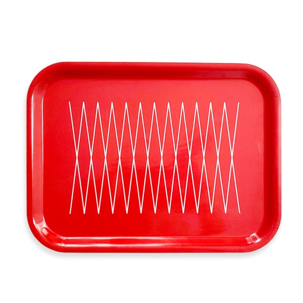 Tablett . WIEWASUNGEN . rot