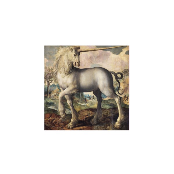 Postkarte quadratisch . EINHORN . DE VOS . edited by muse