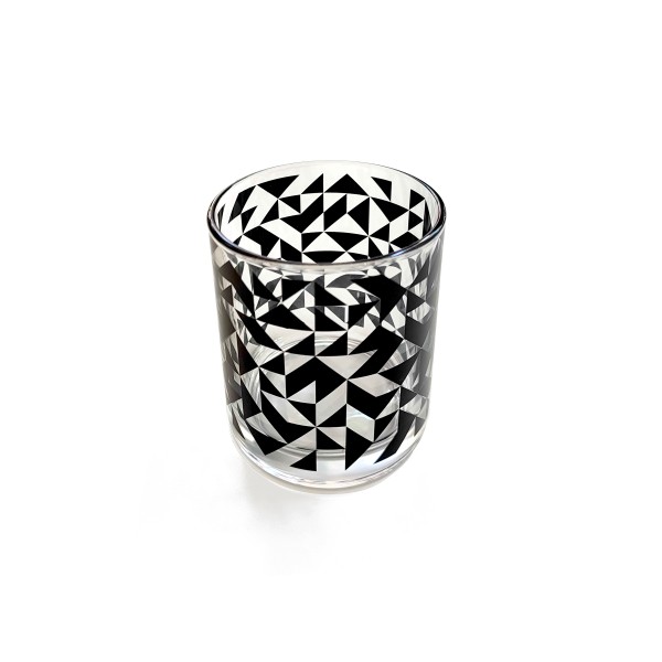 Glas . PLAY BAUHAUS TRIANGLES . TUMBLER . schwarz