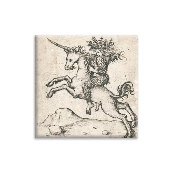 Magnet . WILDER MANN AUF EINEM EINHORN . edited by muse